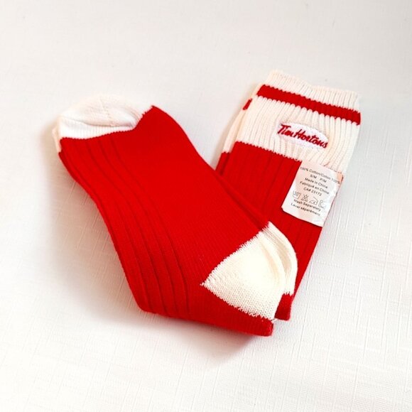 RARE Vintage Tim Hortons Tube Socks NEW - Picture 2 of 3